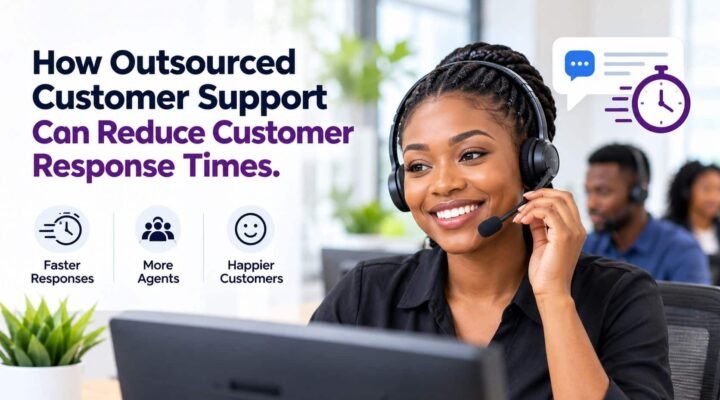 Outsourced customer support reducing customer response times with faster responses, more agents, and happier customers.https://camillo.ng/customer-service-outsourcing/